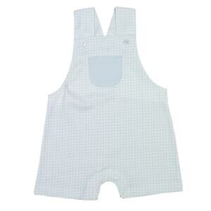 BABY LOREN BLUE GINGHAM PIMA OVERALL NWT size 3-6mo